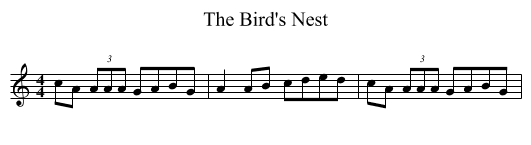 Bird's Nest, The  - staff notation