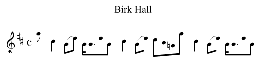 Birk Hall - staff notation