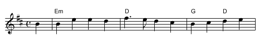 Birken Tree, the  - staff notation