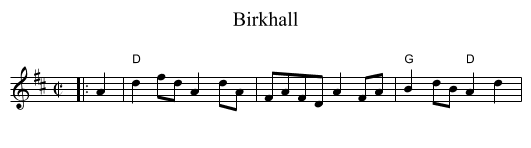 Birkhall - staff notation