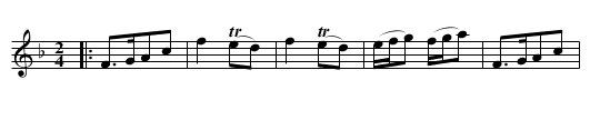 Birks of Abergeldy - staff notation