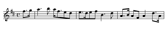 Birks of Endermay - staff notation