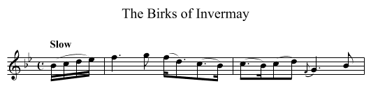 Birks of Invermay, The - staff notation