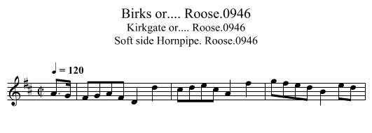 Birks or.... Roose.0946 - staff notation