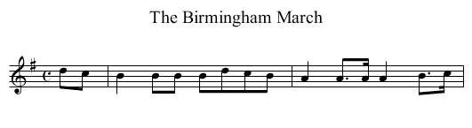 Birmingham March, The - staff notation