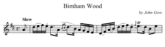 Birnham Wood - staff notation