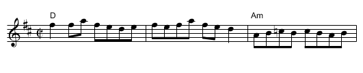 Birthday Rag - staff notation