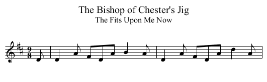 Bishop of Chester's Jig, The - staff notation