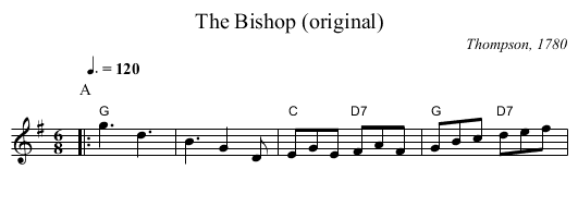 Bishop (original), The  - staff notation