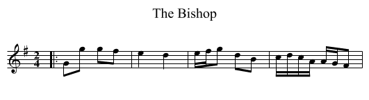 Bishop, The  - staff notation