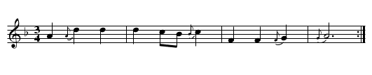 Bj&ouml;rndans fr Ore - staff notation