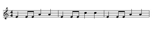 Bj&ouml;rndans - staff notation