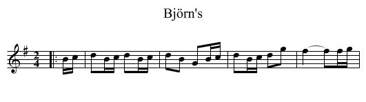 Björn's - staff notation