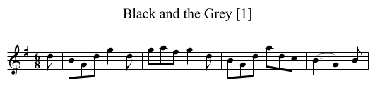 Black and the Grey [1] - staff notation