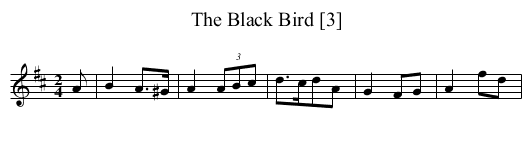 Black Bird [3], The - staff notation