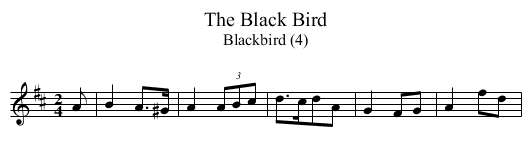 Black Bird, The - staff notation
