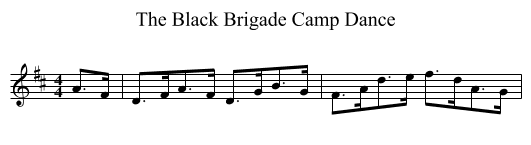 Black Brigade Camp Dance, The - staff notation
