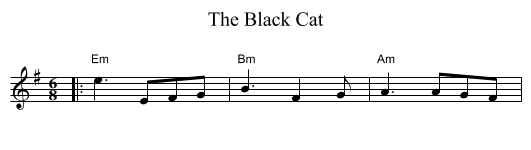 Black Cat, The  - staff notation