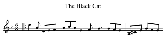Black Cat, The  - staff notation