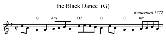 Black Dance  (G), the  - staff notation