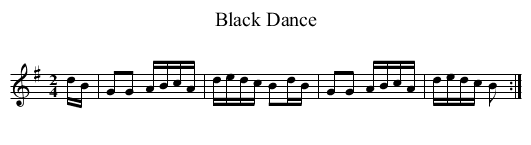 Black Dance - staff notation