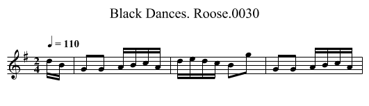 Black Dances. Roose.0030 - staff notation