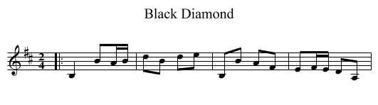 Black Diamond - staff notation