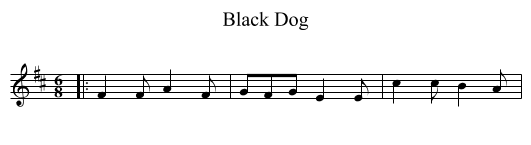 Black Dog - staff notation