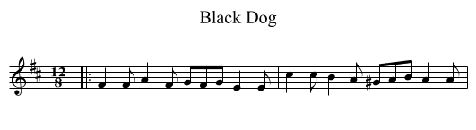 Black Dog - staff notation