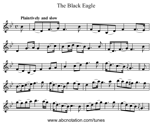 Black Eagle, The - staff notation