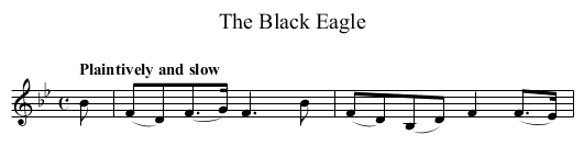 Black Eagle, The - staff notation