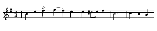 BLACK EYED SUSAN - staff notation
