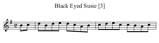 Black Eyed Susie [3] - staff notation