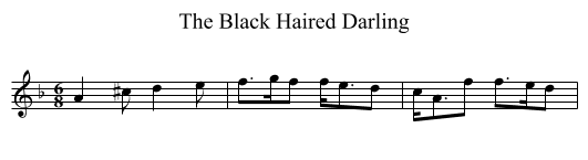 Black Haired Darling, The  - staff notation