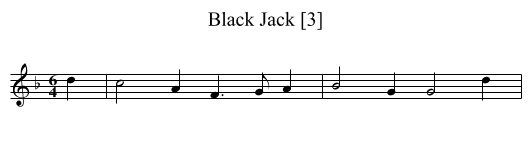 Black Jack [3] - staff notation