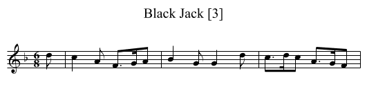 Black Jack [3] - staff notation
