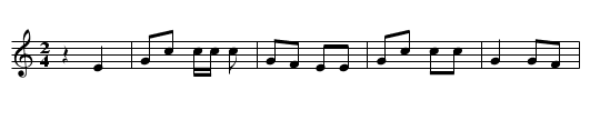 Black Jack Davy - staff notation