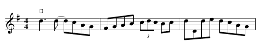 Black Jack Grove - staff notation