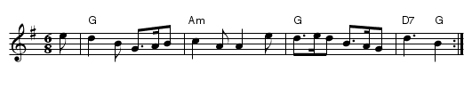 Black Jack - staff notation