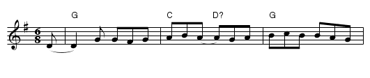 Black Jack - staff notation