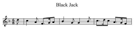 Black Jack - staff notation