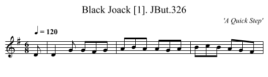 Black Joack [1]. JBut.326 - staff notation