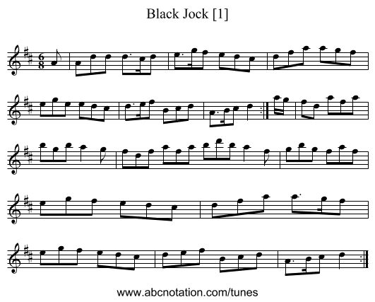 Black Jock [1] - staff notation