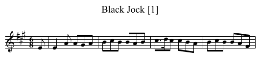 Black Jock [1] - staff notation