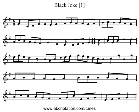Black Joke [1] - staff notation