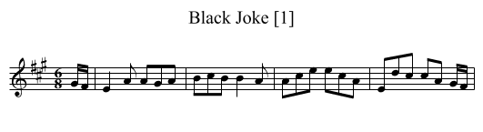 Black Joke [1] - staff notation