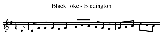 Black Joke - Bledington - staff notation
