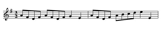 Black Mary's Hornpipe - staff notation