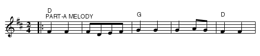 Black Mountain Rag - staff notation