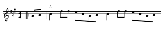 Black Mountain Reel - staff notation